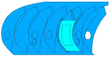 Repaired fuselage cavity.